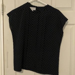 Cute Vintage cap sleeve polka dot shirt